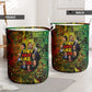 Black History Portrait Collage Laundry Basket Africa Empowering They Not Like Us Quote in Grunge Paint - African Pride