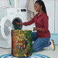Black History Portrait Collage Laundry Basket Africa Empowering They Not Like Us Quote in Grunge Paint - African Pride