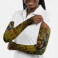 Black History Portrait Collage Arm Sleeves Africa Empowering They Not Like Us Quote in Grunge Paint - African Pride