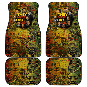 Black History Portrait Collage Car Mats Africa Empowering They Not Like Us Quote in Grunge Paint - African Pride