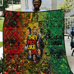 Black History Portrait Collage Quilt Africa Empowering They Not Like Us Quote in Grunge Paint - African Pride