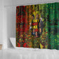 Black History Portrait Collage Shower Curtain Africa Empowering They Not Like Us Quote in Grunge Paint - African Pride