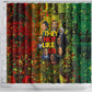 Black History Portrait Collage Shower Curtain Africa Empowering They Not Like Us Quote in Grunge Paint - African Pride