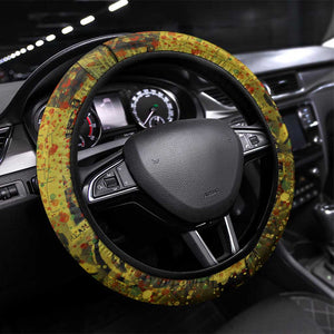 Black History Portrait Collage Steering Wheel Cover Africa Empowering They Not Like Us Quote in Grunge Paint - African Pride