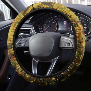 Black History Portrait Collage Steering Wheel Cover Africa Empowering They Not Like Us Quote in Grunge Paint - African Pride
