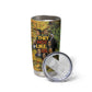 Black History Portrait Collage Tumbler Cup Africa Empowering They Not Like Us Quote in Grunge Paint - African Pride