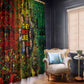 Black History Portrait Collage Window Curtain Africa Empowering They Not Like Us Quote in Grunge Paint - African Pride