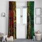 Black History Portrait Collage Window Curtain Africa Empowering They Not Like Us Quote in Grunge Paint - African Pride