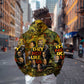 Black History Portrait Collage Zip Hoodie Africa Empowering They Not Like Us Quote in Grunge Paint - African Pride