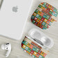 Everyday Genius Powered by Black Minds AirPods Case with Colorful Invention Icons Pattern - African Pride