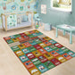 Everyday Genius Powered by Black Minds Area Rug with Colorful Invention Icons Pattern - African Pride