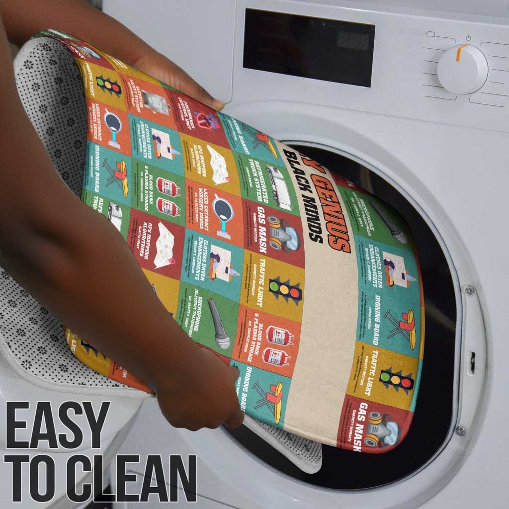 Everyday Genius Powered by Black Minds Bathroom Set with Colorful Invention Icons Pattern - African Pride