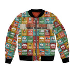 Everyday Genius Powered by Black Minds Bomber Jacket with Colorful Invention Icons Pattern - African Pride