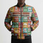 Everyday Genius Powered by Black Minds Bomber Puffer Jacket with Colorful Invention Icons Pattern - African Pride