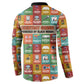 Everyday Genius Powered by Black Minds Button Sweatshirt with Colorful Invention Icons Pattern