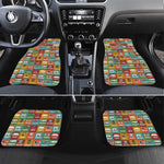 Everyday Genius Powered by Black Minds Car Mats with Colorful Invention Icons Pattern - African Pride