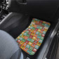 Everyday Genius Powered by Black Minds Car Mats with Colorful Invention Icons Pattern - African Pride