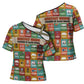 Everyday Genius Powered by Black Minds Cross Shoulder Shirt with Colorful Invention Icons Pattern - African Pride