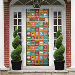 Everyday Genius Powered by Black Minds Door Cover with Colorful Invention Icons Pattern - African Pride