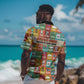 Everyday Genius Powered by Black Minds Hawaiian Shirt with Colorful Invention Icons Pattern - African Pride