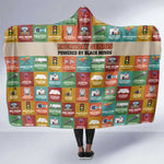 Everyday Genius Powered by Black Minds Hooded Blanket with Colorful Invention Icons Pattern - African Pride