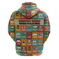 Everyday Genius Powered by Black Minds Hoodie with Colorful Invention Icons Pattern - African Pride
