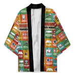 Everyday Genius Powered by Black Minds Kimono with Colorful Invention Icons Pattern - African Pride