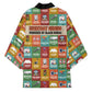 Everyday Genius Powered by Black Minds Kimono with Colorful Invention Icons Pattern - African Pride