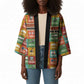 Everyday Genius Powered by Black Minds Kimono with Colorful Invention Icons Pattern - African Pride