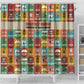 Everyday Genius Powered by Black Minds Shower Curtain with Colorful Invention Icons Pattern - African Pride