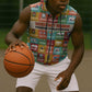 Everyday Genius Powered by Black Minds Sleeveless Zip Hoodie with Colorful Invention Icons Pattern - African Pride