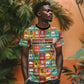 Everyday Genius Powered by Black Minds T shirt with Colorful Invention Icons Pattern - African Pride
