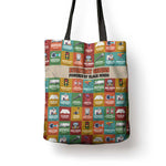 Everyday Genius Powered by Black Minds Tote Bag with Colorful Invention Icons Pattern - African Pride
