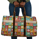 Everyday Genius Powered by Black Minds Travel Bag with Colorful Invention Icons Pattern - African Pride