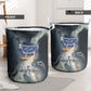 Hesat Celestial Cow Egyptian Laundry Basket with Mythic Sky Motif in Cosmic Theme