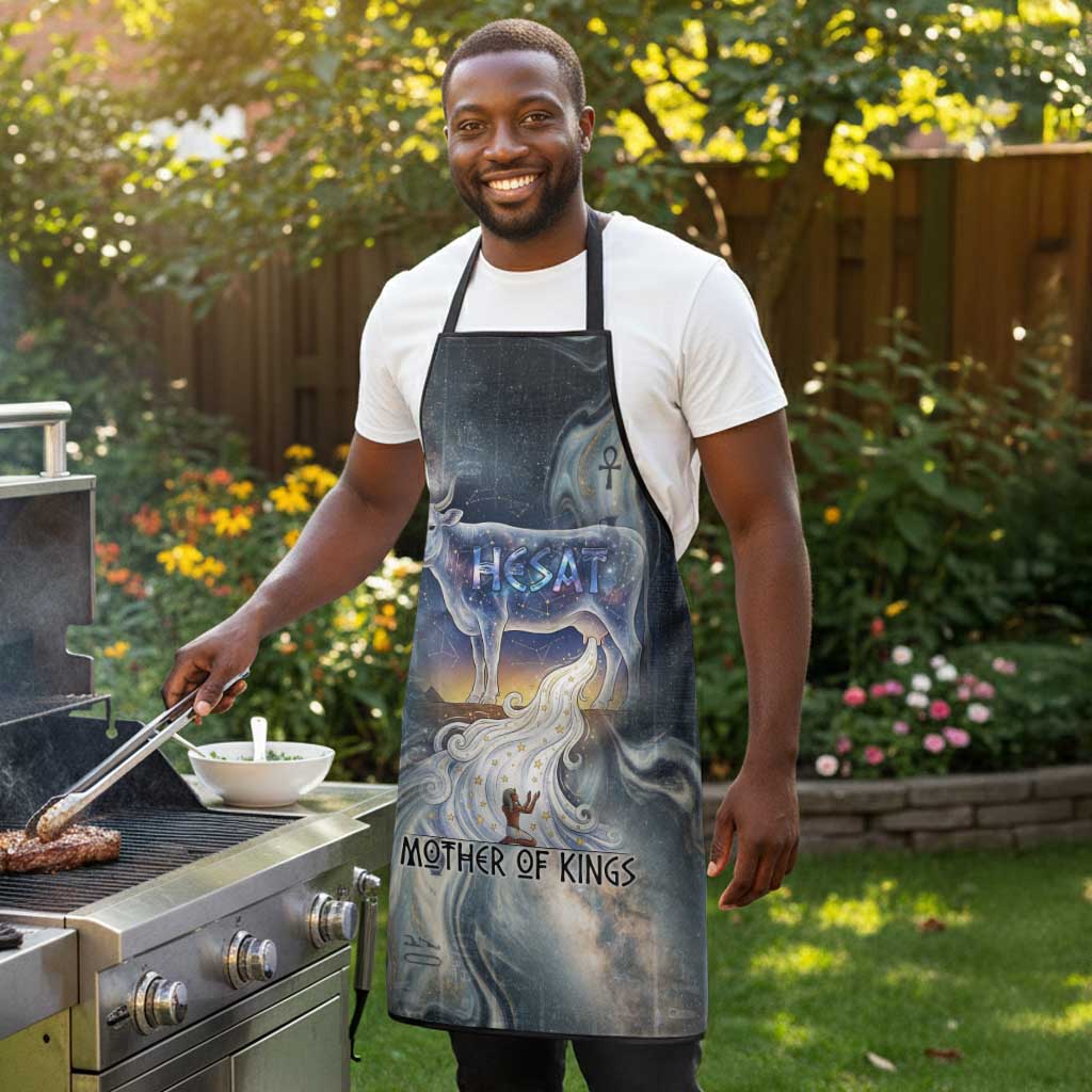 Hesat Celestial Cow Egyptian Apron with Mythic Sky Motif in Cosmic Theme