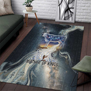 Hesat Celestial Cow Egyptian Area Rug with Mythic Sky Motif in Cosmic Theme