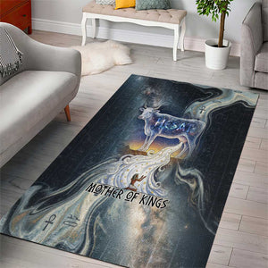 Hesat Celestial Cow Egyptian Area Rug with Mythic Sky Motif in Cosmic Theme