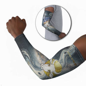Hesat Celestial Cow Egyptian Arm Sleeves with Mythic Sky Motif in Cosmic Theme