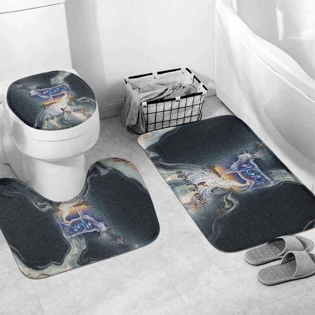 Hesat Celestial Cow Egyptian Bathroom Set with Mythic Sky Motif in Cosmic Theme