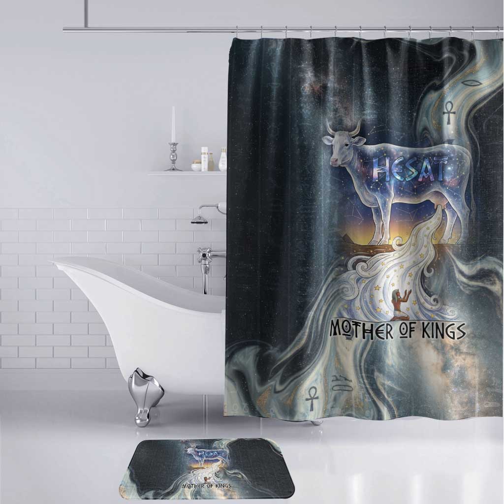 Hesat Celestial Cow Egyptian Bathroom Set with Mythic Sky Motif in Cosmic Theme