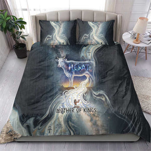 Hesat Celestial Cow Egyptian Bedding Set with Mythic Sky Motif in Cosmic Theme