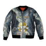 Hesat Celestial Cow Egyptian Bomber Jacket with Mythic Sky Motif in Cosmic Theme