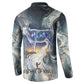 Hesat Celestial Cow Egyptian Button Sweatshirt with Mythic Sky Motif in Cosmic Theme
