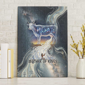 Hesat Celestial Cow Egyptian Canvas Wall Art with Mythic Sky Motif in Cosmic Theme