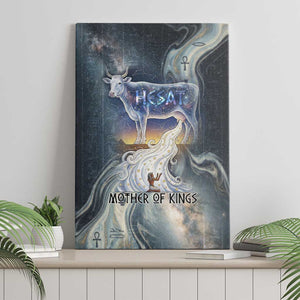 Hesat Celestial Cow Egyptian Canvas Wall Art with Mythic Sky Motif in Cosmic Theme