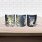 Hesat Celestial Cow Egyptian Ceramic Mug with Mythic Sky Motif in Cosmic Theme