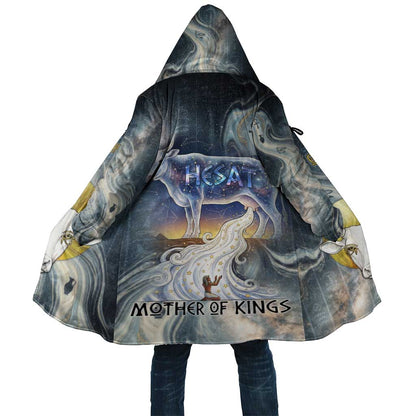 Hesat Celestial Cow Egyptian Cloak with Mythic Sky Motif in Cosmic Theme