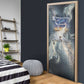 Hesat Celestial Cow Egyptian Door Cover with Mythic Sky Motif in Cosmic Theme