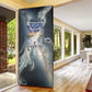 Hesat Celestial Cow Egyptian Door Cover with Mythic Sky Motif in Cosmic Theme